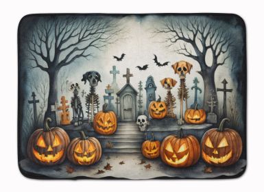 Pet Cemetery Spooky Halloween Memory Foam Kitchen Mat Machine Washable Anti-Fatigue Mat Cushion Comfort Bath Mat or Kitchen Rug