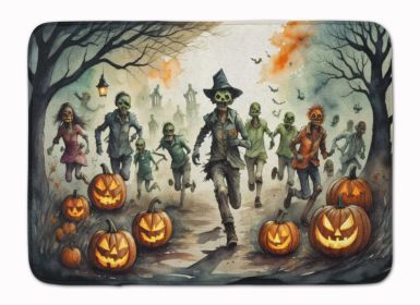 Zombies Spooky Halloween Memory Foam Kitchen Mat Machine Washable Anti-Fatigue Mat Cushion Comfort Bath Mat or Kitchen Rug