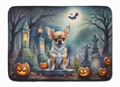 Chihuahua Spooky Halloween Memory Foam Kitchen Mat Machine Washable Anti-Fatigue Mat Cushion Comfort Bath Mat or Kitchen Rug