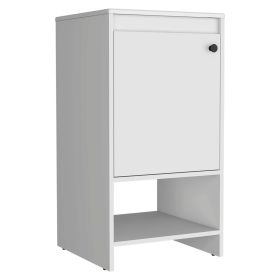 Braavos Bathroom Vanity, Sink, Two Shelves, Single Door Cabinet (Color: White)