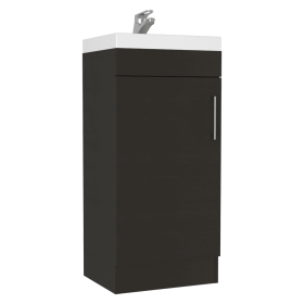 Sevilla Bathroom Vanity, Single Door Cabinet (Color: Black)