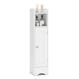 Household Bathroom Cabinet Corner with Door (Color: White, Type: Storage Cabinet)