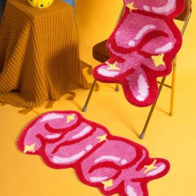 Colorful rugs, super soft thickened fluffy area rugs for living room, soft plush area rugs, plush indoor rugs for bedrooms (Color: Pink bubbles)