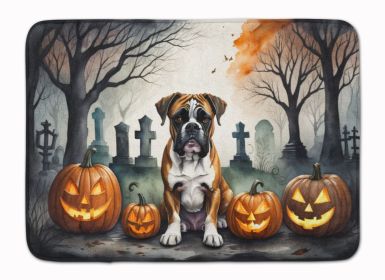 Boxer Spooky Halloween Memory Foam Kitchen Mat Machine Washable Anti-Fatigue Mat Cushion Comfort Bath Mat or Kitchen Rug (Default: Default)