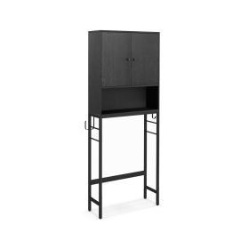 Household The Bathroom Storage Cabinet with Adjustable Shelf (Color: Black, Type: Storage Cabinet)