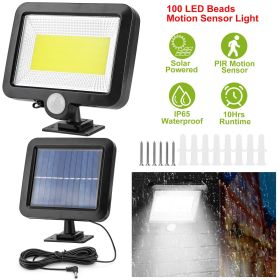 Solar Powered Wall Lights Outdoor Motion Sensor Lamp IP65 Waterproof Dusk To Dawn Sensor Light For Front Door Deck (Option: 1Pc Black)