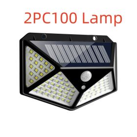 LED Solar Wall Light (Option: 2PC100 Lamp)